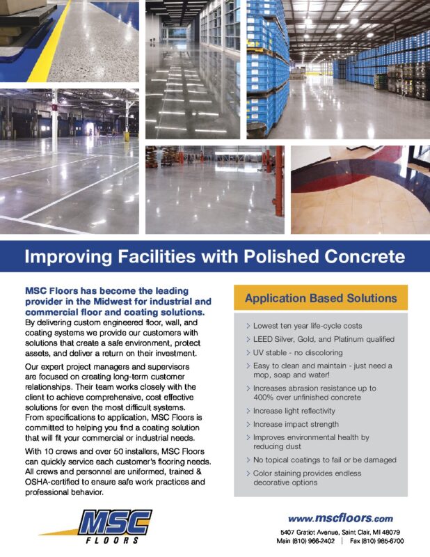 85×11concretepolishflyer MSC Floors Industrial Floor Coating