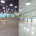 Before and After Photo of Painting in an industrial environment