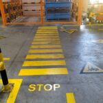 A Commercial Industrial Floor Highlighting Crossed Painting in St. Clair, MI