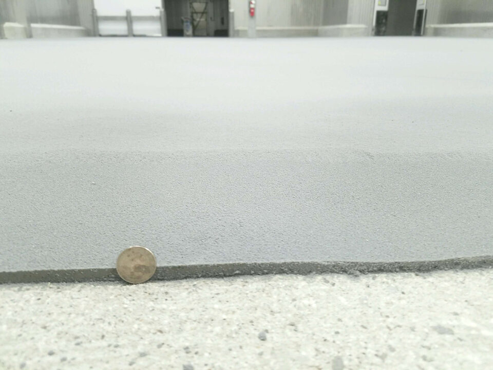 Example of the thickness of Urethane Cement Coating