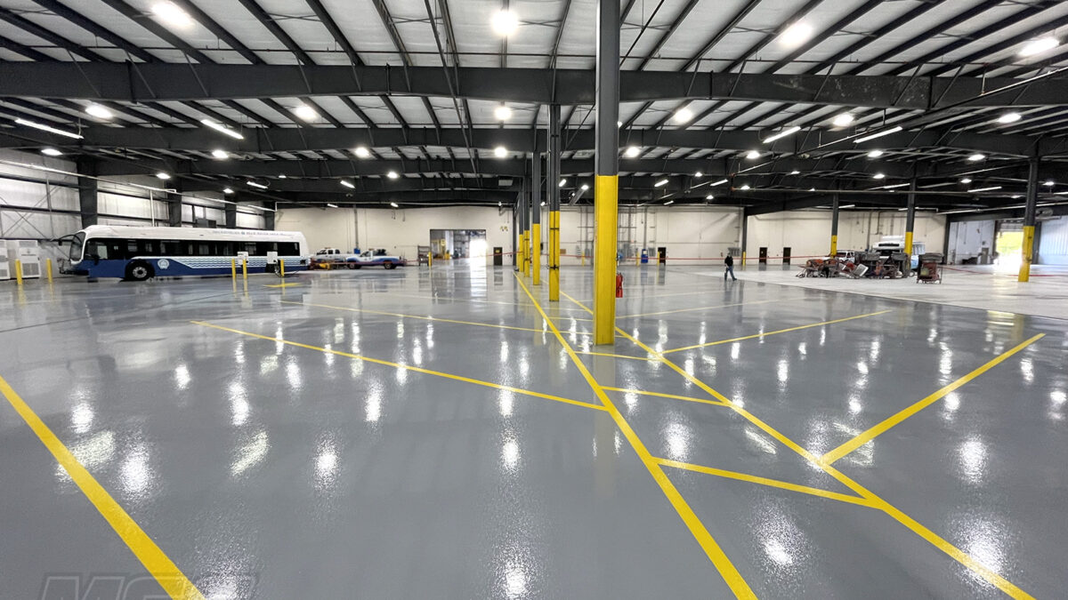 Epoxy Flooring In Bus Terminal