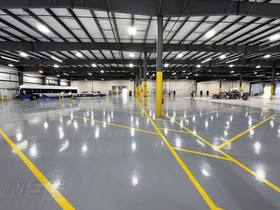 Epoxy Flooring In Bus Terminal