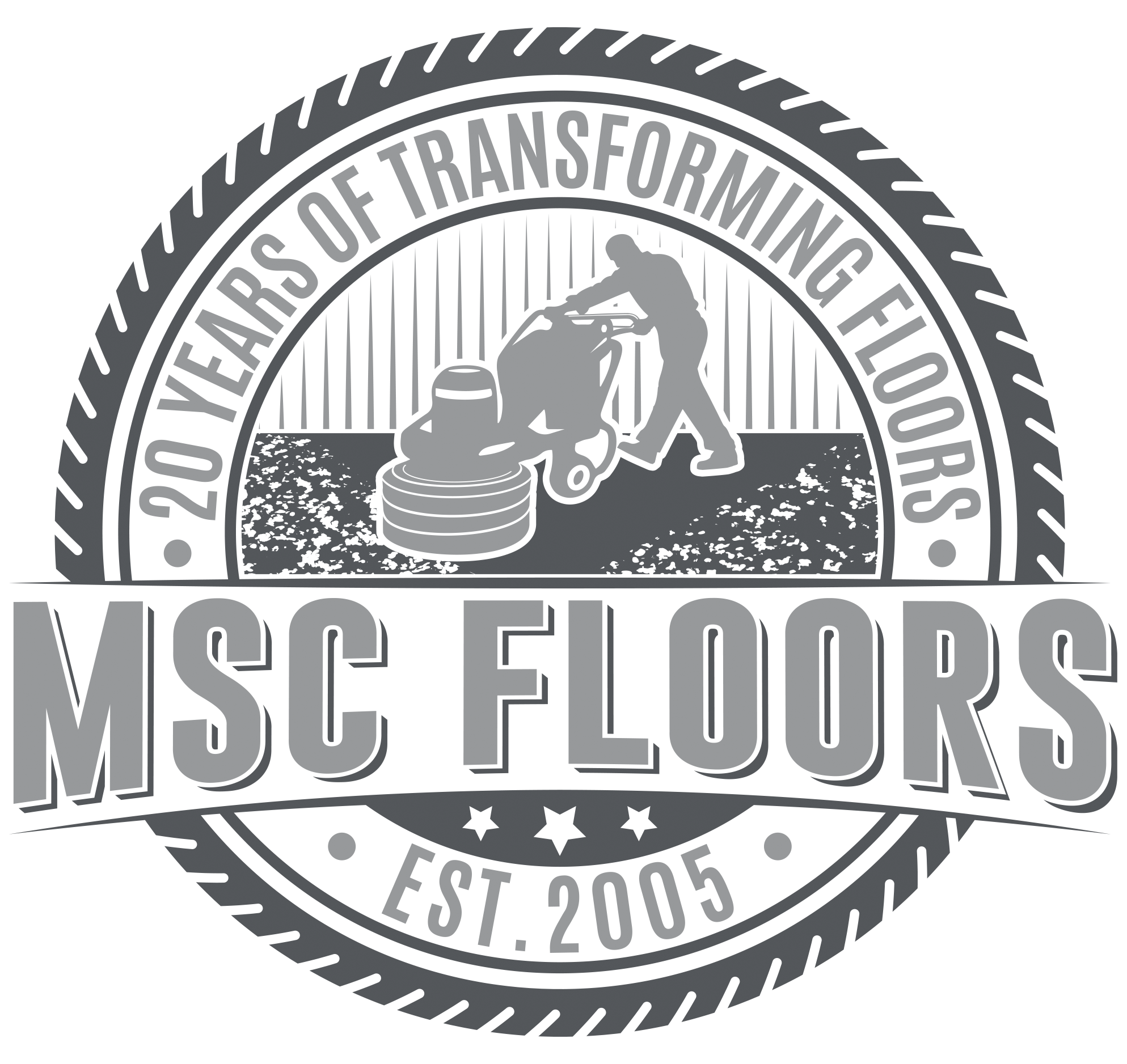 MSC Floors Crest Logo Charcoal Color