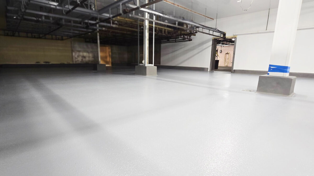 Urethane Cement Flooring in Industrial Meat Cooler