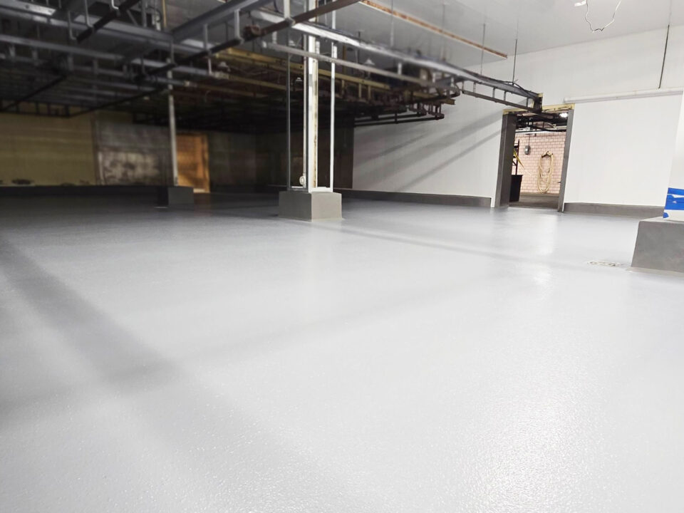 Urethane Cement Flooring in Industrial Meat Cooler