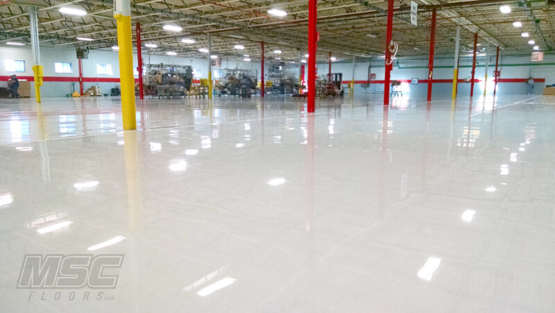 Epoxy Flooring by MSC Floors in Michigan Warehouse